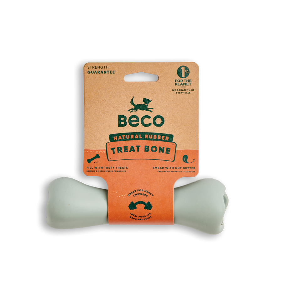 Beco natural rubber treat bone for dogs