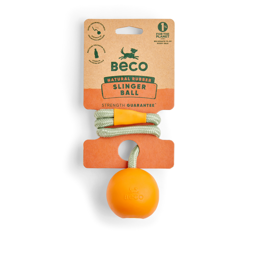 Beco slinger ball natural rubber dog toy