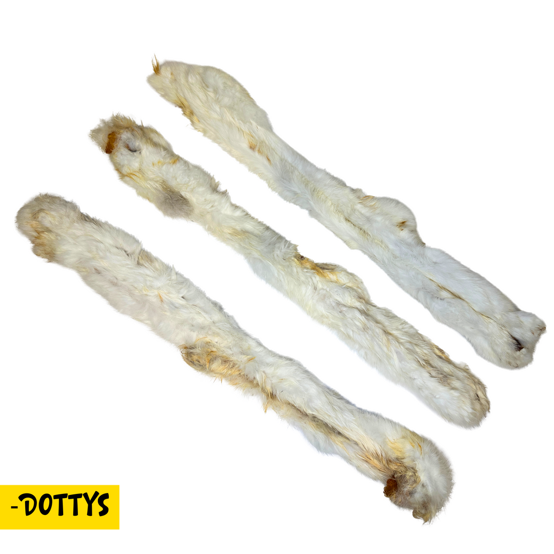 Picture of hairy rabbit skin rolls for dogs