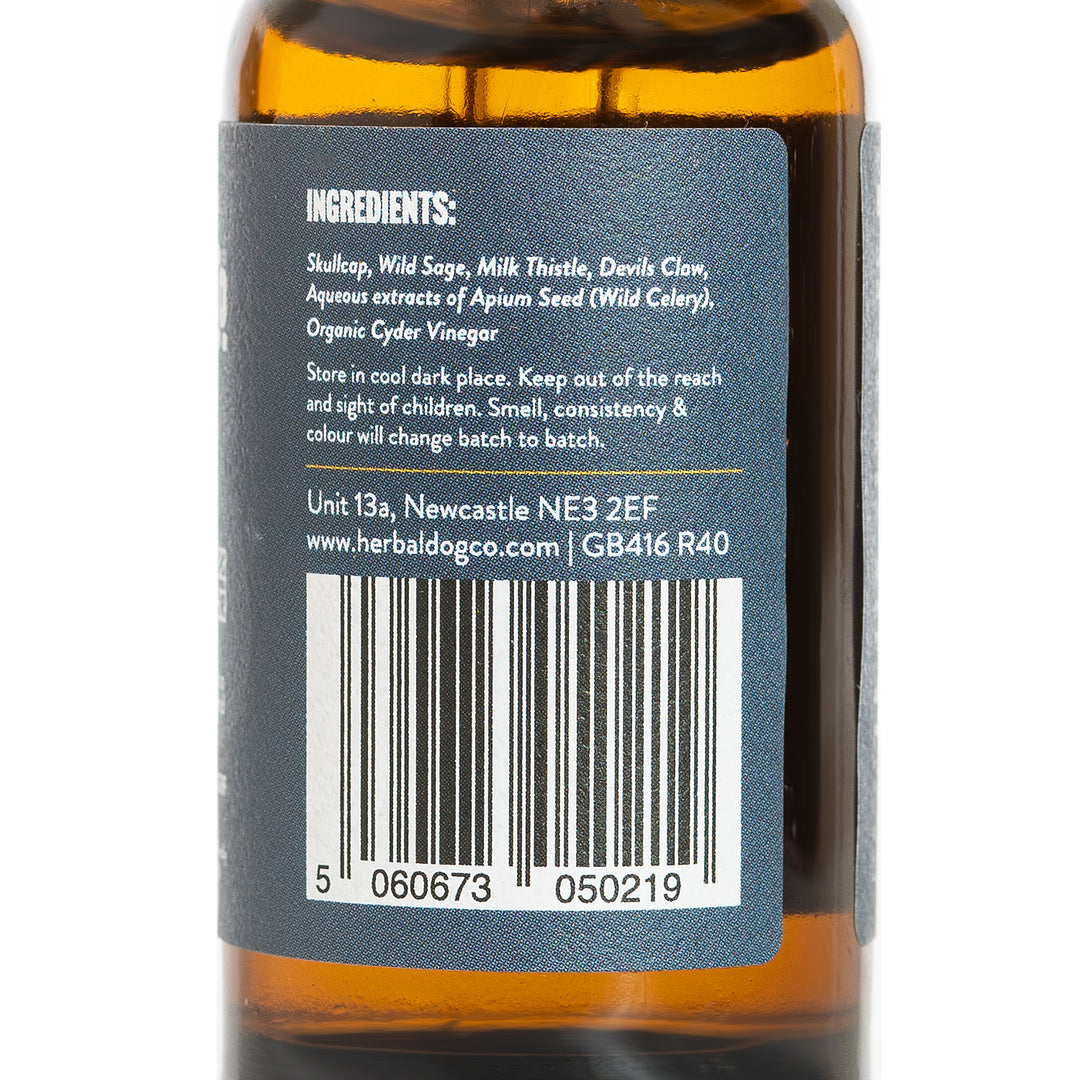 Ingredient list of herbal dog mobility tonic