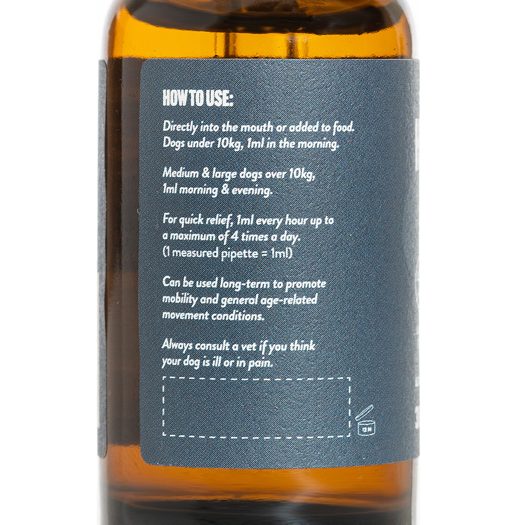 Usages guide of herbal dog mobility tonic