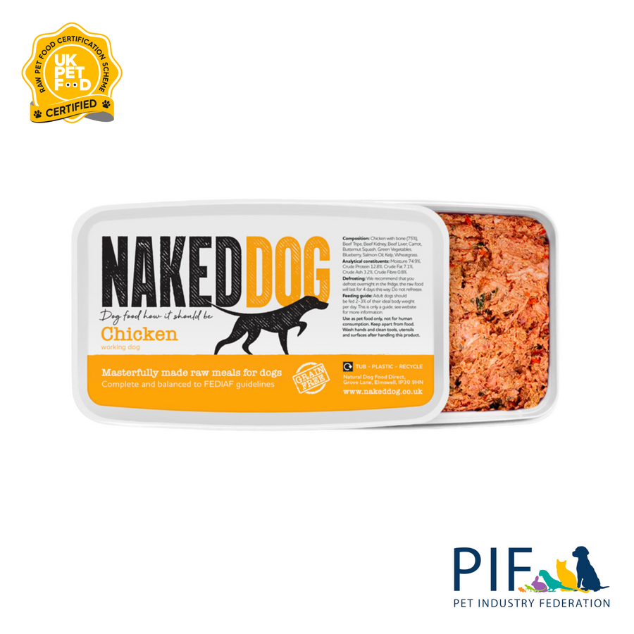 Naked dog original dog food made of chicken
