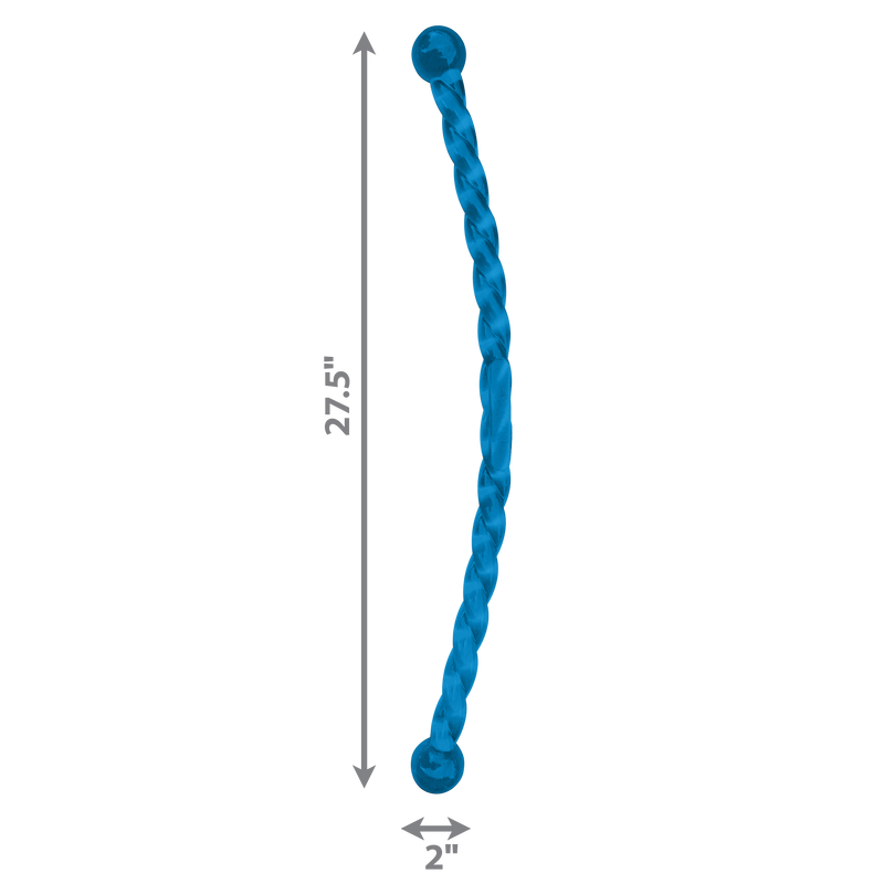 Blue color kong safestix in removed background with size measurement
