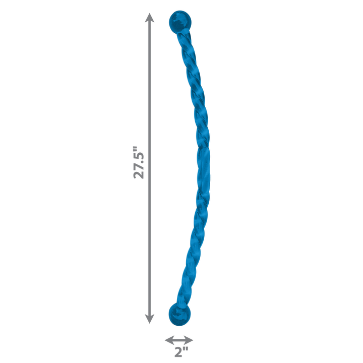 Blue color kong safestix in removed background with size measurement