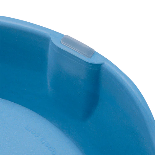 Side view of a bamboo pet bowl