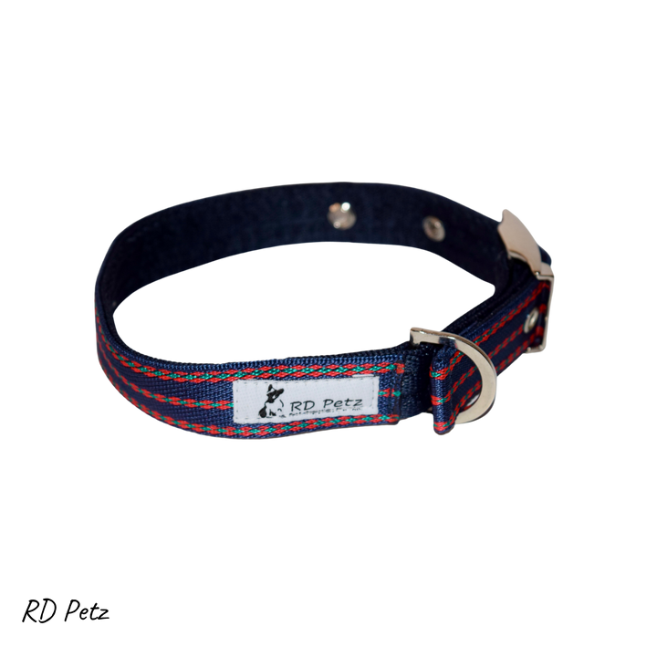 Large size gypsy blue color buckle collar for dogs