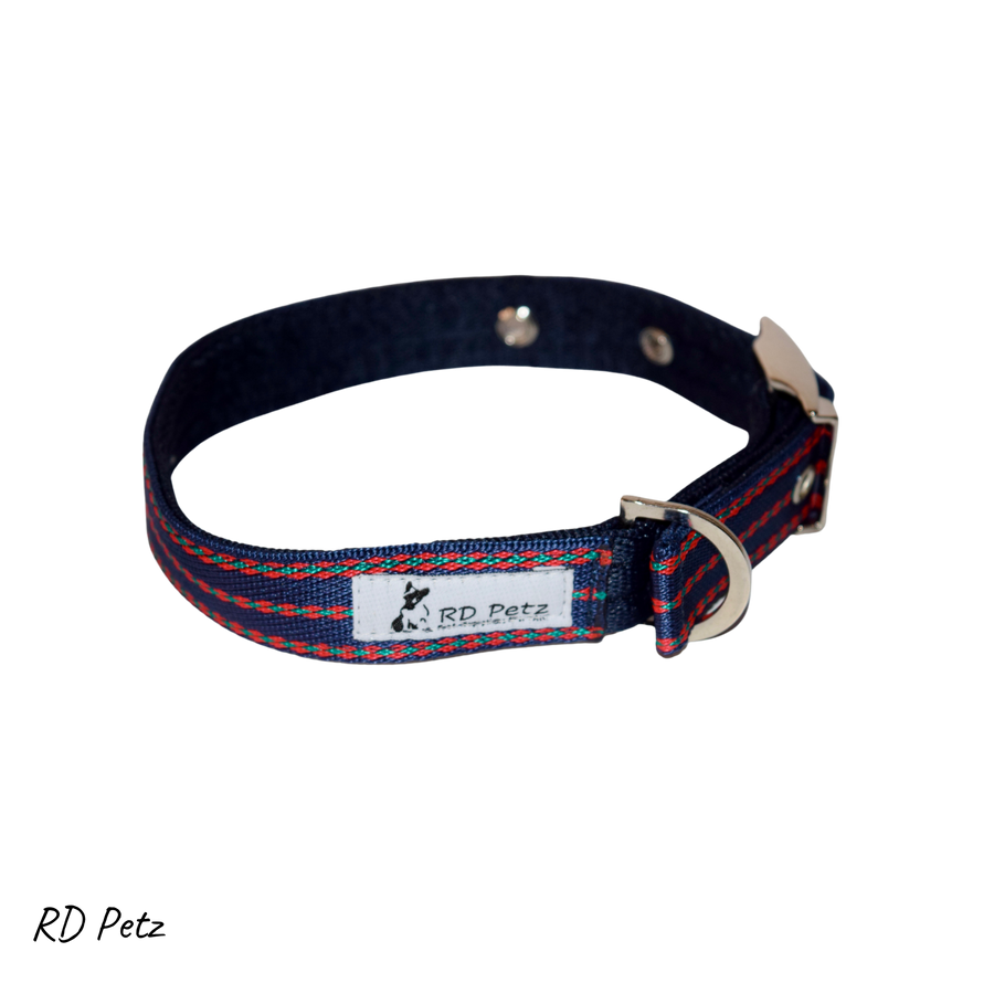 Large size gypsy blue color buckle collar for dogs