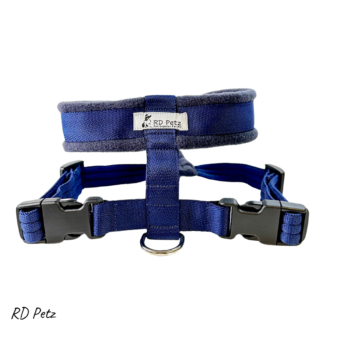 Petz extra large size fleece navy blue color harness for dogs