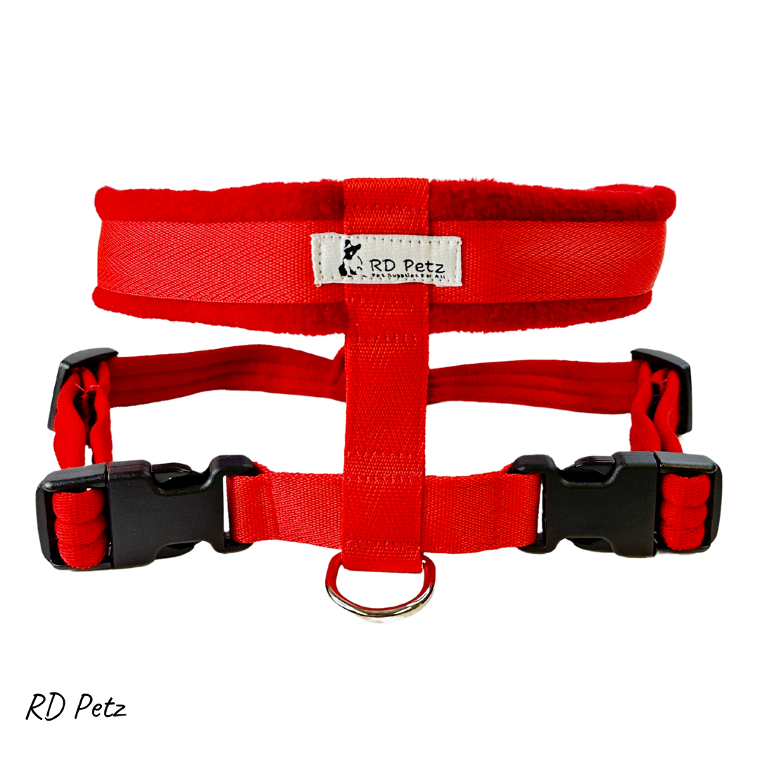 Petz extra large size fleece red color harness for dogs