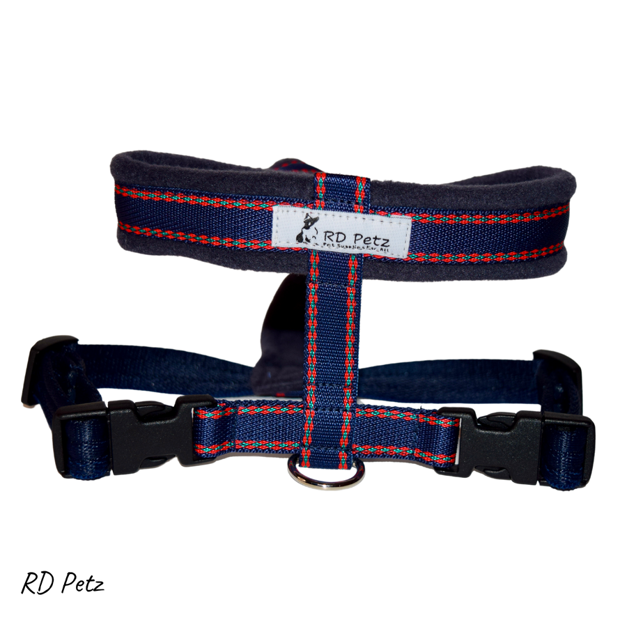 Petz medium size fleece gypsy blue color harness for dogs