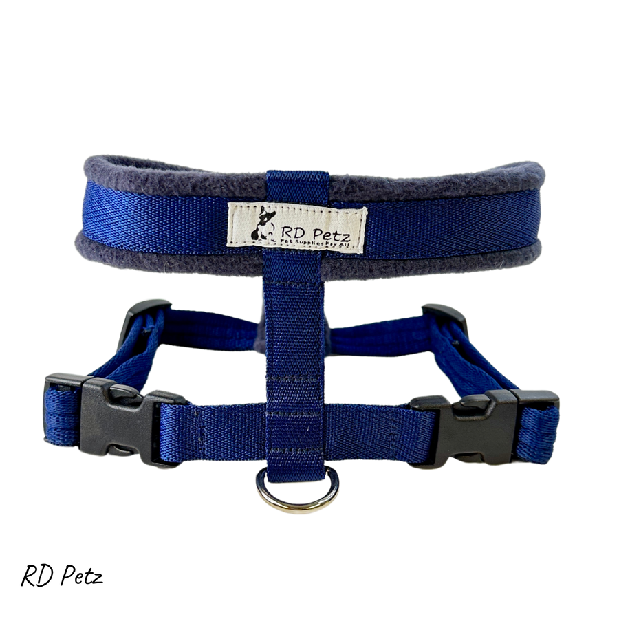 Petz medium size fleece navy blue color harness for dogs