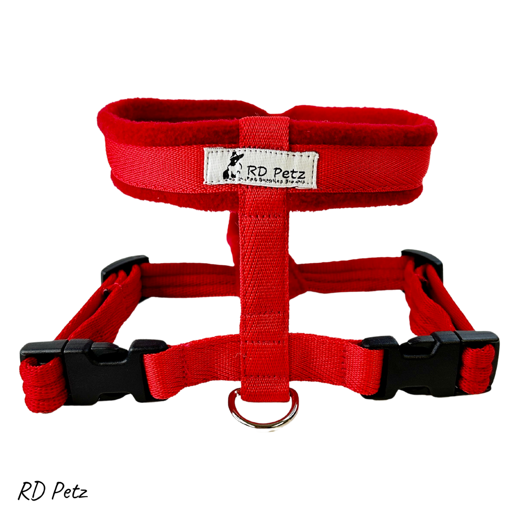 Petz medium size fleece red color harness for dogs
