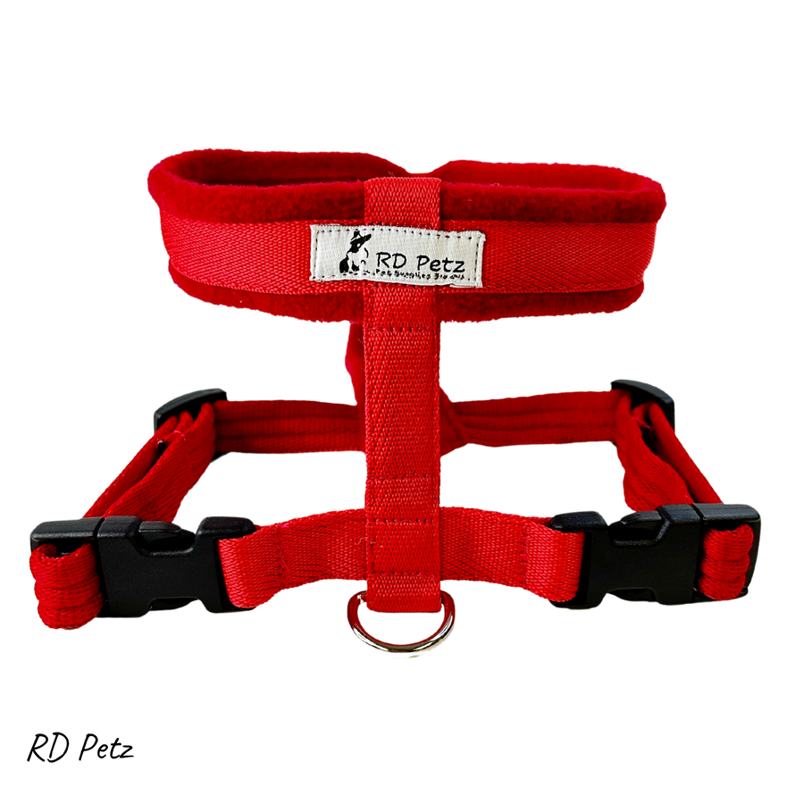 Petz medium size fleece red color harness for dogs