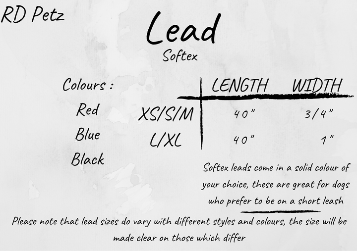 Size guide to choose right lead for dogs