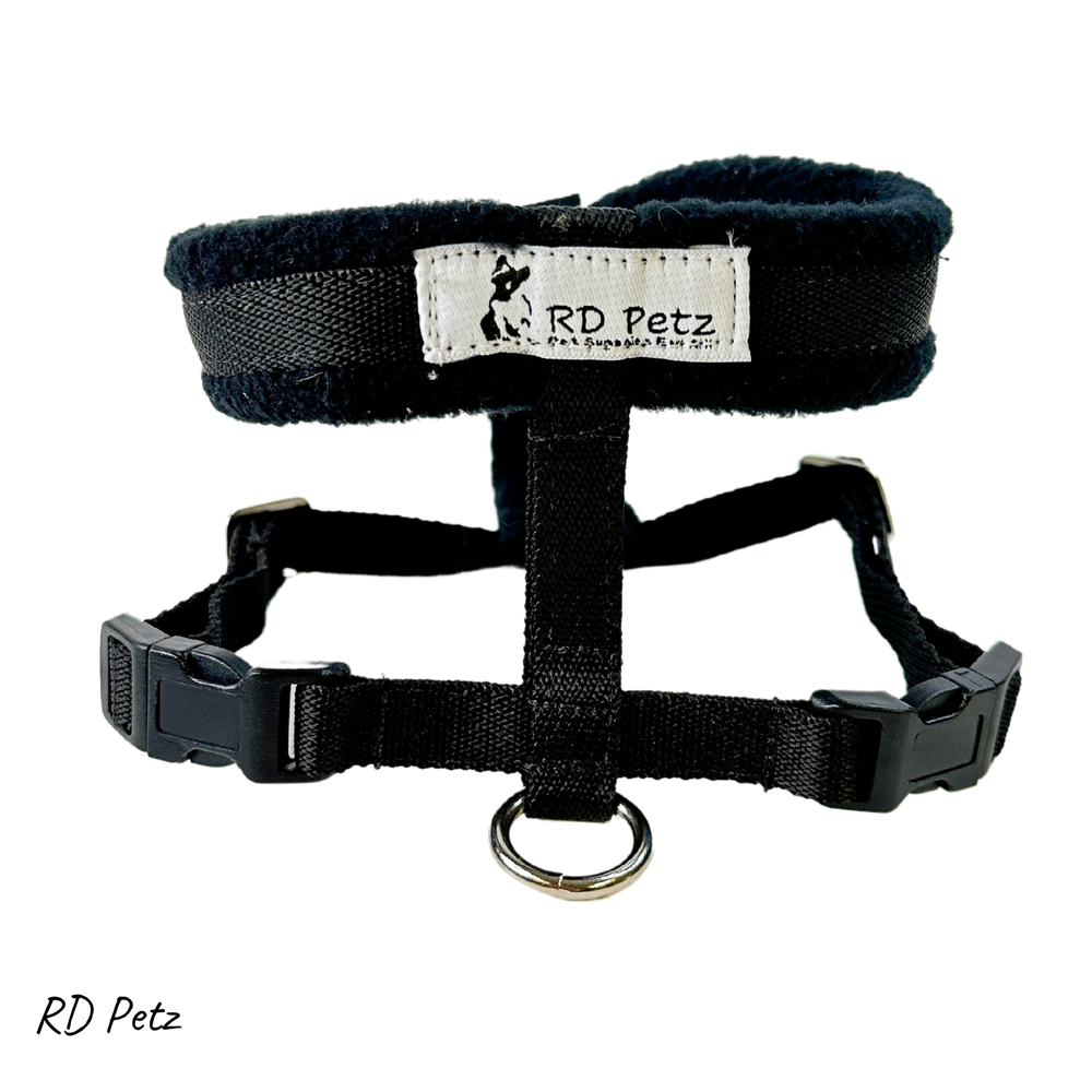 Petz small size fleece black color harness