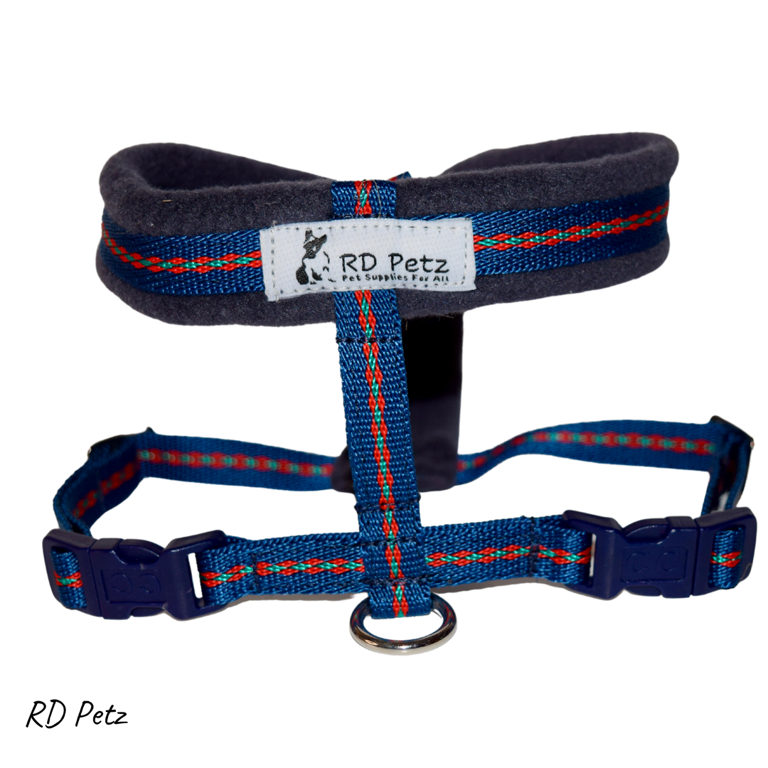 Petz small size fleece gypsy blue color harness for dogs