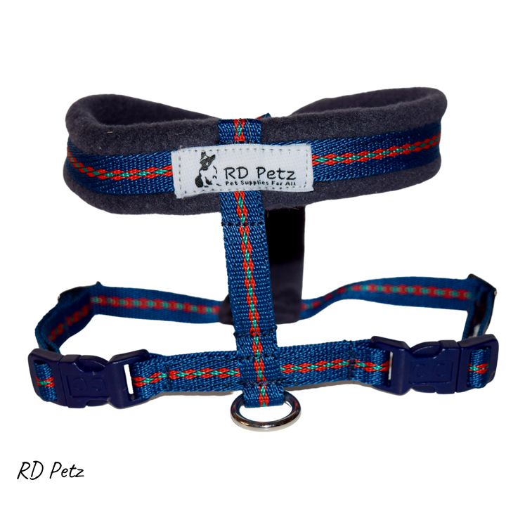 Petz small size fleece gypsy blue color harness for dogs