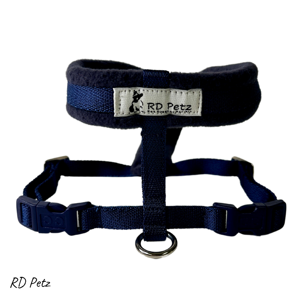 Petz small size fleece navy blue color harness for dogs