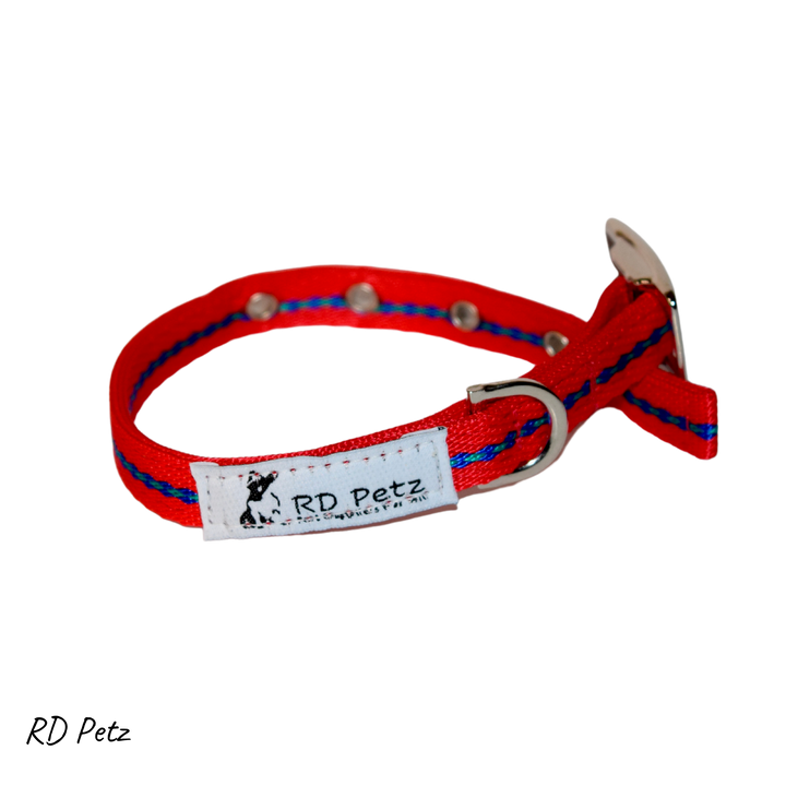 Small size gypsy red color buckle collar for dogs