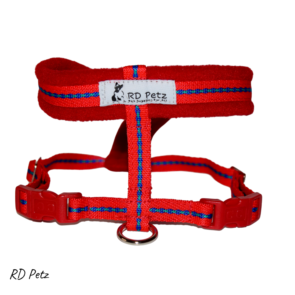 Petz small size fleece gypsy red color harness for dogs