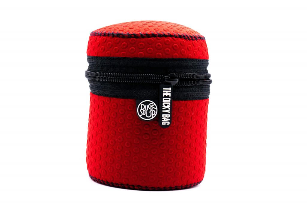 Medium size red dot dicky bag