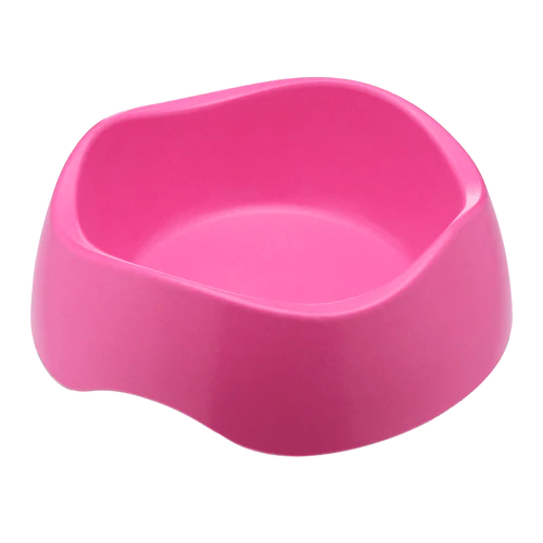 Sustainable pink color bamboo pet bowl