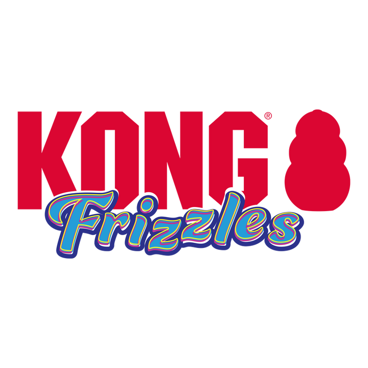 Logo of kong frizzles with bold text
