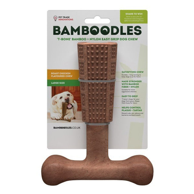 Bamboodles t-bone shape chew toy for dog