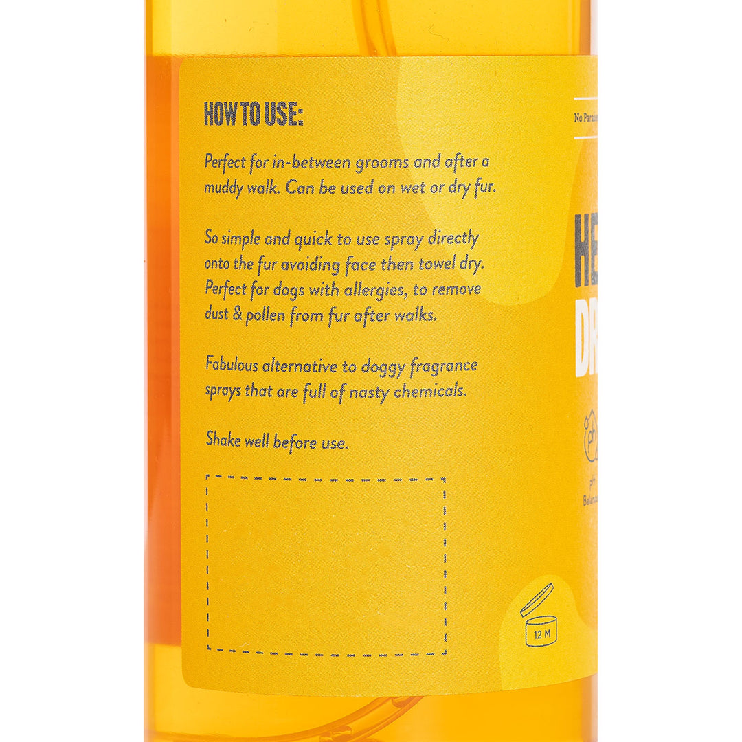 Usages guide of orange and bergamot dry shampoo 