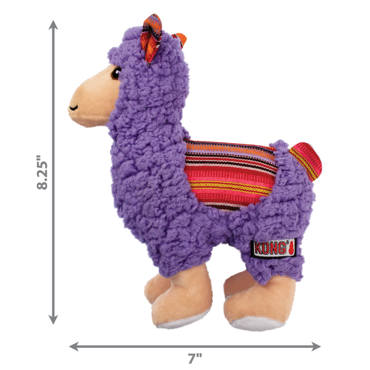 Kong sherps llama toy with size masurements