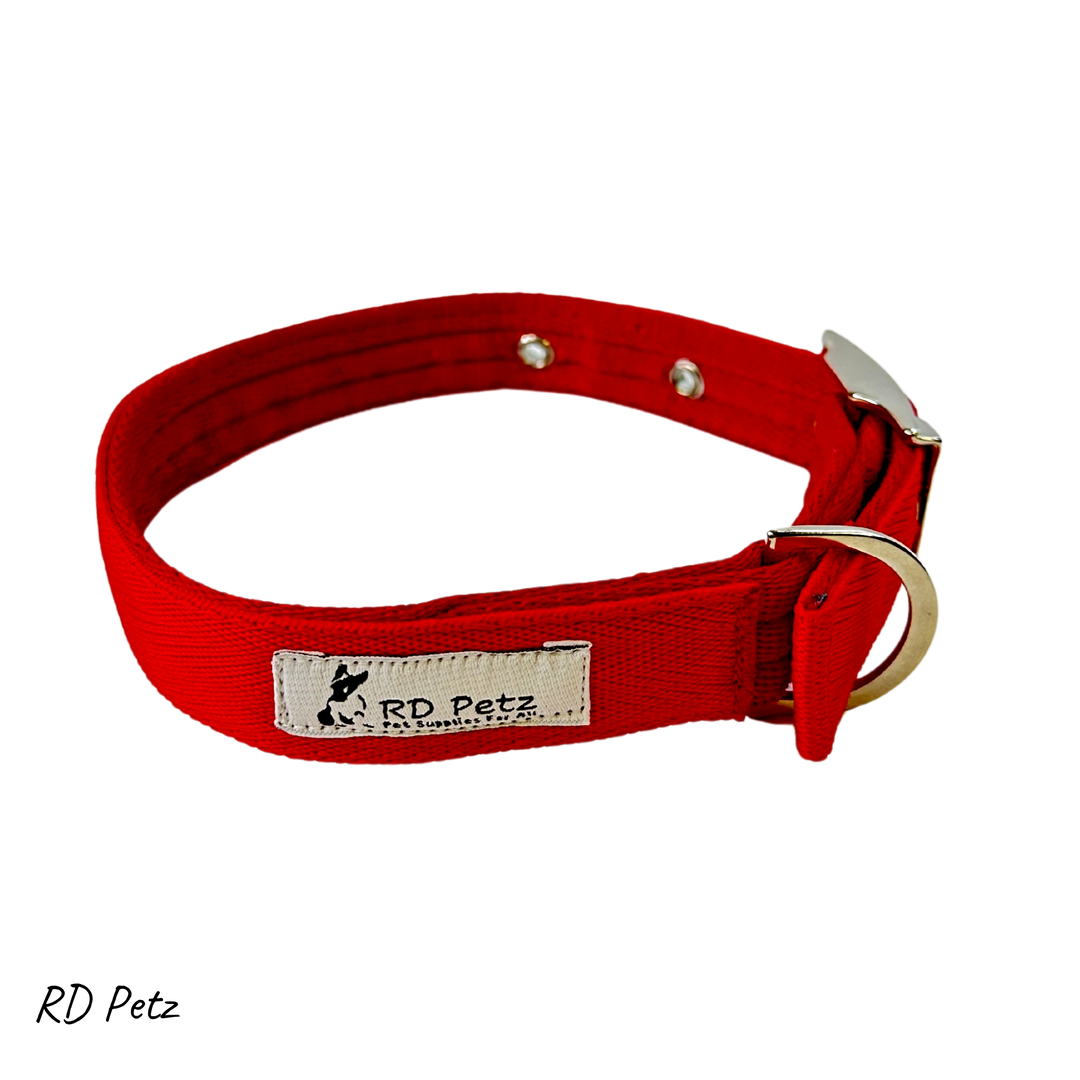 Extra large size red color buckle collar for dogs