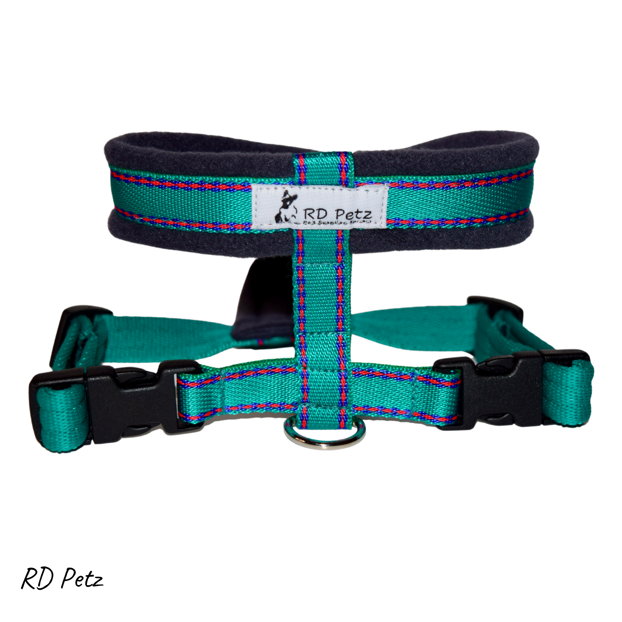 Petz medium size fleece gypsy green color harness for dogs