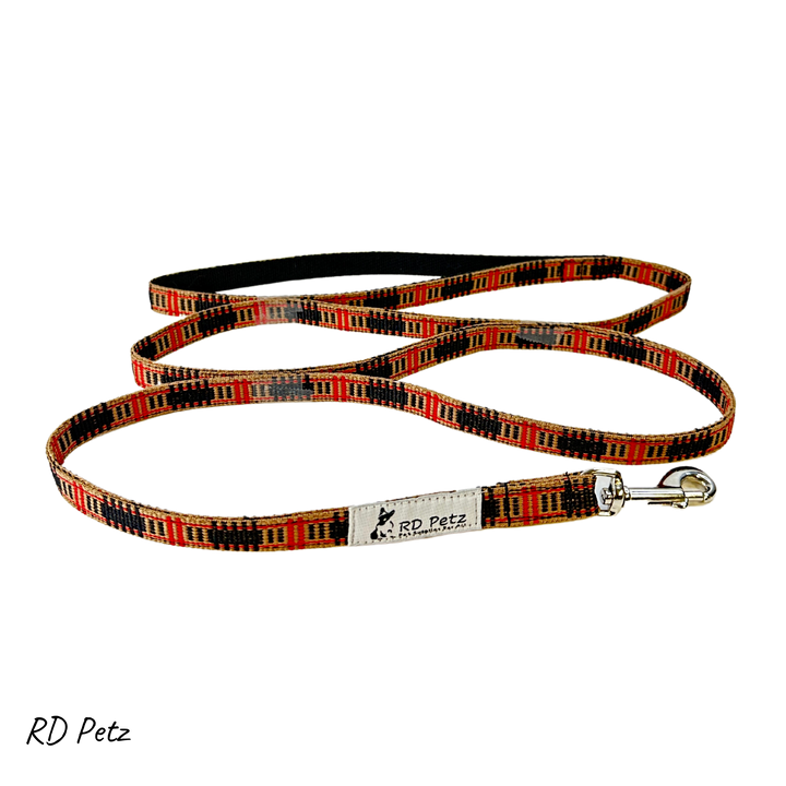 Camel tartan color small size lead for dog