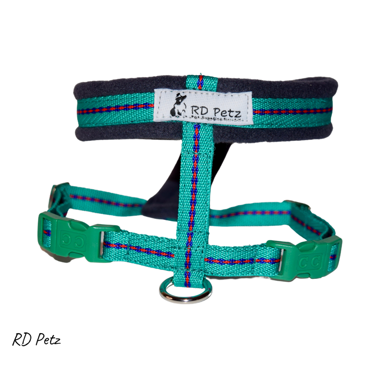 Petz small size fleece gypsy green color harness for dogs