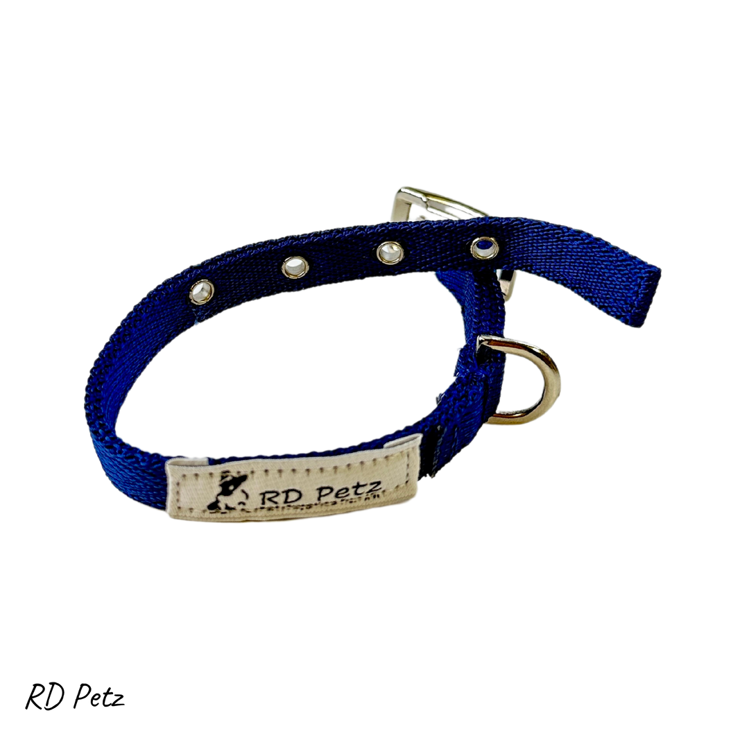 Small size navy blue color buckle collar for dogs