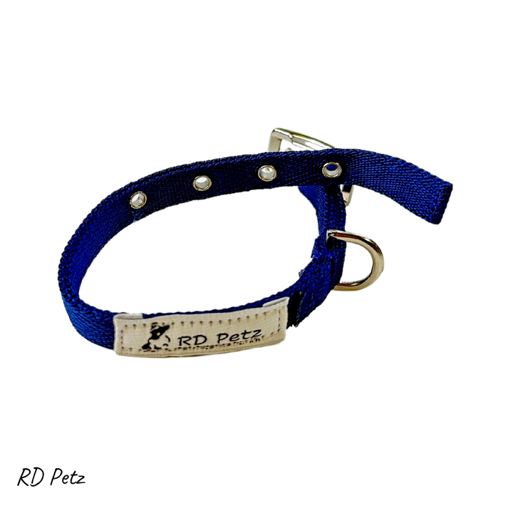 Small size navy blue color buckle collar for dogs